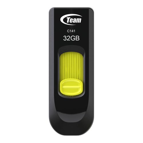 Team C141 32GB USB 2.0 Flash Drive - Yellow Ultra-Thin 9.5mm Team C141 32GB USB 2.0 Flash Drive - Yellow Ultra-Thin 9.5mm